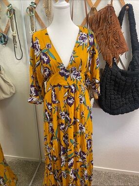 Nasty Gal, Floral Print Maxi Dress. Sz 12